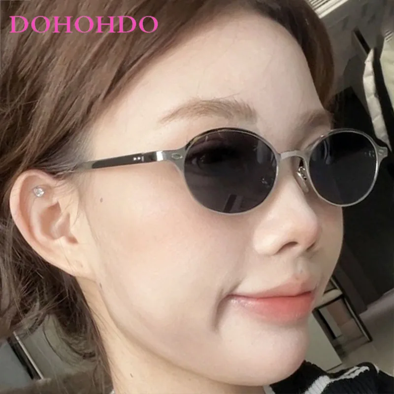 

Luxury Designer Oval Metal Frame Outdoor Driving Women's Sunglasses Punk Trend Brand Men Sunglass Travel Eyeglasses UV400 Lentes