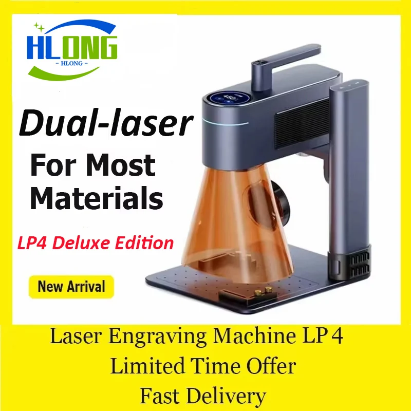 LaserPecker 4 LP4 Laser Engraving Machine for All Material Dual Light Laser Engraver Portable for Metal Wood Plastic Carving