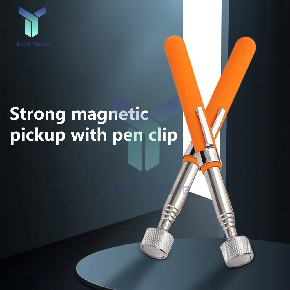 Mini Portable Telescopic Magnetic Metal Magnet Pen Light Torch Magnet Stick Part Pickup Tool Capacity for Picking Up Nut Bolt