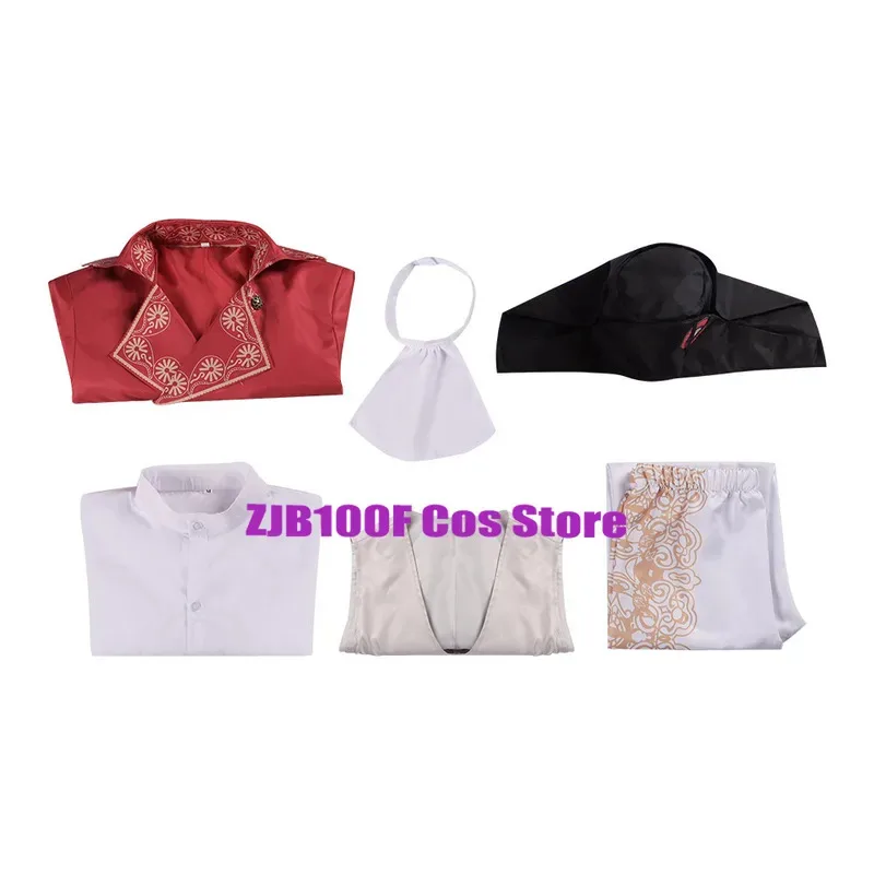 2 Colors Napoleon Cosplay Retro French Royal Medieval Costume Uniform Trench Hat Suit Halloween Party Role Play Outfit  for Man