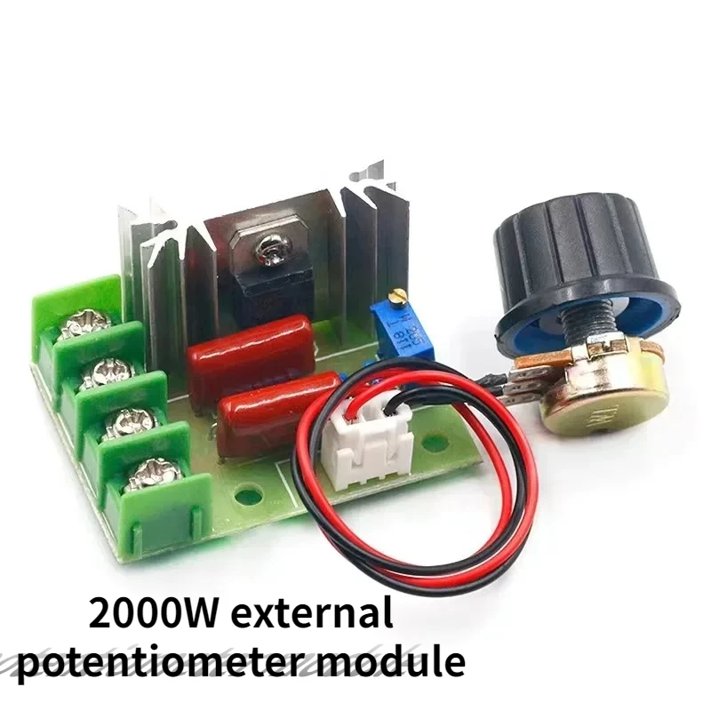 AC 220V 2000W High Power SCR Voltage Regulator Dimming Dimmers Motor Speed Controller Governor Module W/ Potentiometer