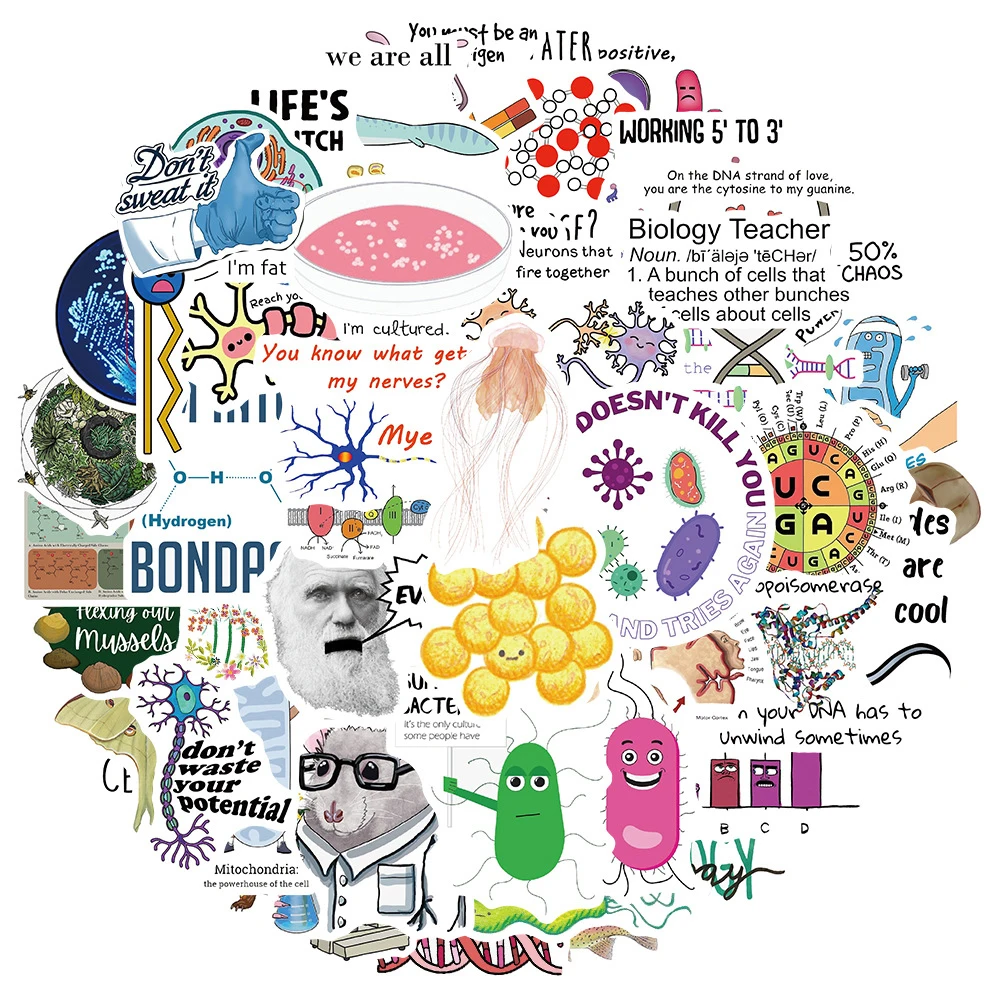 

Наклейки для изучения науки, химии, биологии, лаборатории, скейтборда, ноутбука, телефона, автомобиля, водонепроницаемые наклейки, детские игрушки, 10/30/50/100 шт.