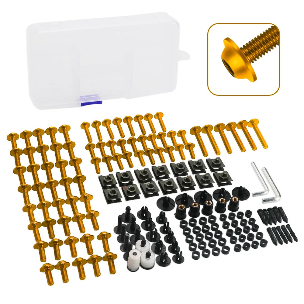 

FOR BMW F800GS F900XR G310GS G310R G650GS GSADVENTURE HP2 M5 M6 Complete Body Fairing Bolts Kit CNC Fastener Clips Screws Nut