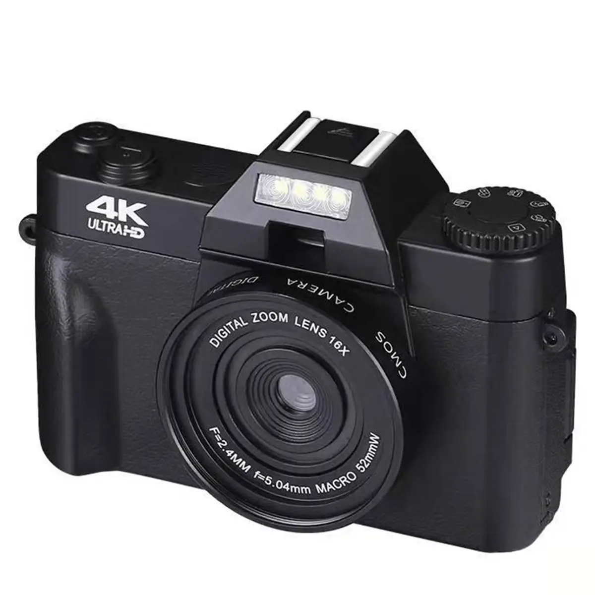 N05R 4K HD Professional Digital Camera with WIFI, 48MP, 16X Zoom, 3-Inch Flip Screen, Camcorder & Webcam Features