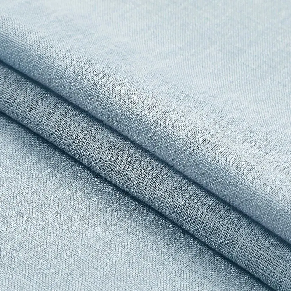 Verduisteringsgordijnen met linnenstructuur en thermische isolatie, 40x90 paar, stoffig blauw, voor woon- en slaapkamer