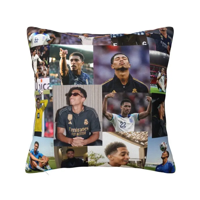 

Custom Modern English Football Stars J-Judes B-Bellinghams Cushion Cover Polyester Throw Pillow Case Home Decorative