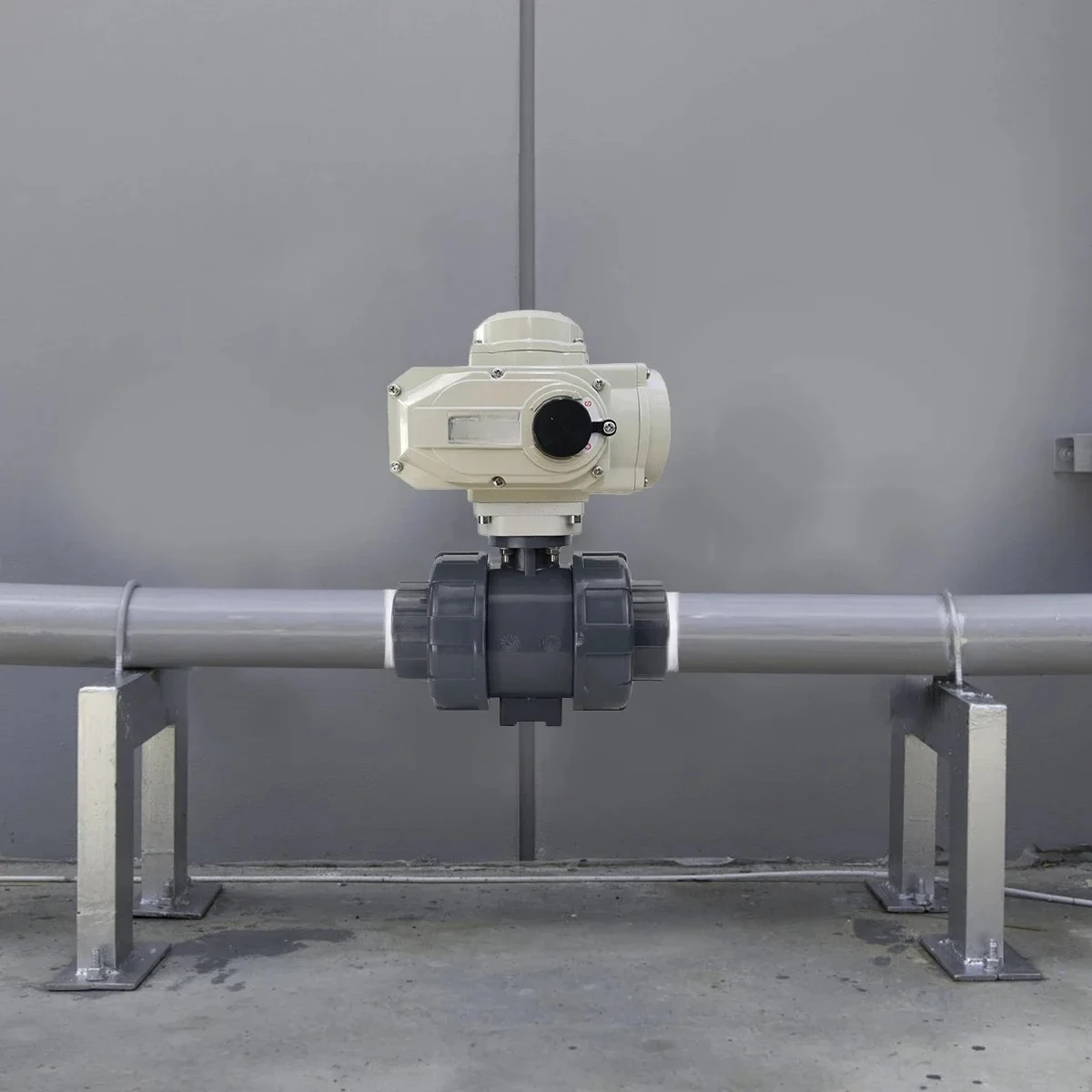 z For  DN80 3 inch 12V DC Waterproof Double Union PVC  Plastic 2 Way Modulating Electric Actuator Motorized Ball Valve