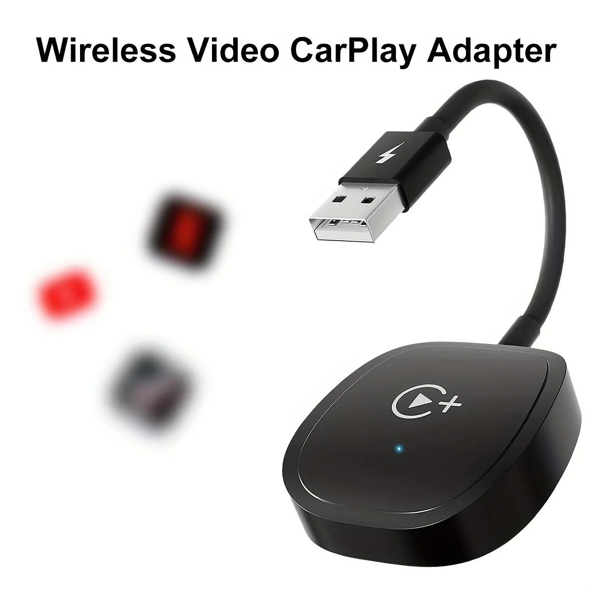 Wireless CarPlay Adapter/ Android Auto Dongle Supports Stream Media Play, Videos/music/navigation/phone Call By Wireless.Plug & Play Dongle Suitable for iPhone IOS 10+ / Android Phone