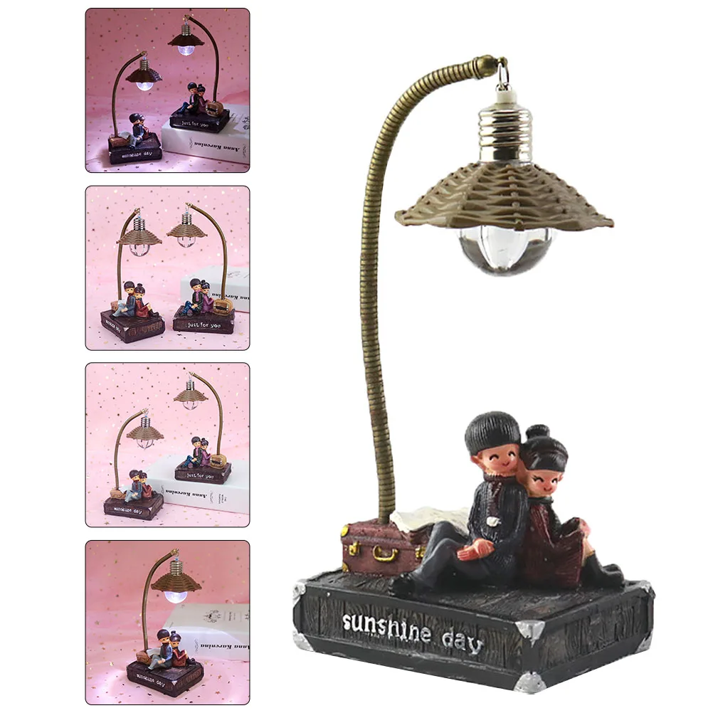 

1pc Resin Night Lamp Decorative Light Bedroom Desk Lamp Household nishing Couple Gift Student Birthday Present