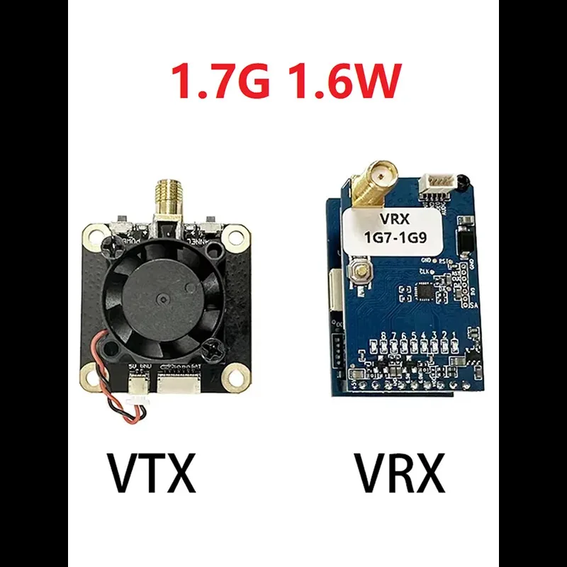 1.7G 1.9G VRX 1.7G 1.6W FPV VTX 8CH FPV وحدة استقبال جهاز إرسال الفيديو اللاسلكي PAL/NTSC لنظارات FPV Fatshark Skyzone #3