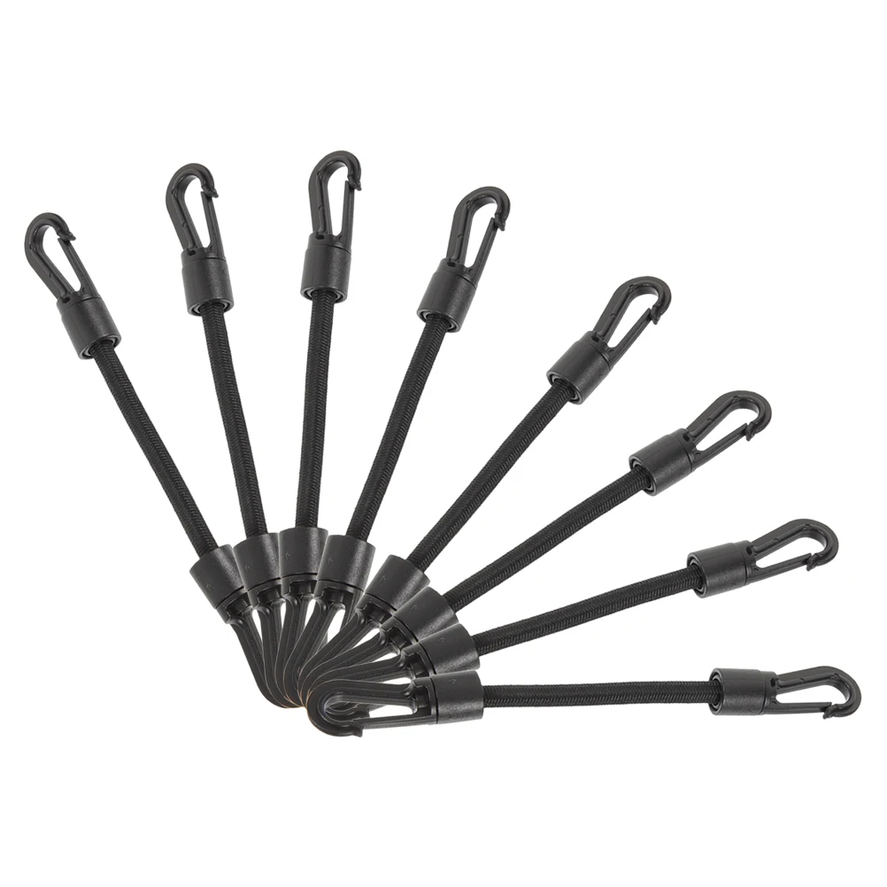 

8Pcs Bungee Cords Elastic Hooks Kayak Tow Rope Boat Dock Ropes Tie Outdoor Camping Gear Kayak Tow Rope Dock Ropes for Boat