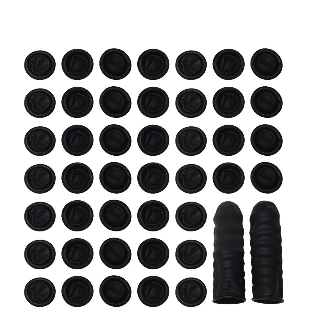 1000pcs Fingers Covers Roll Rim Anti-Static Dull Polish Simple Protective Fingers Covers for Factory Store Company (Black, 1