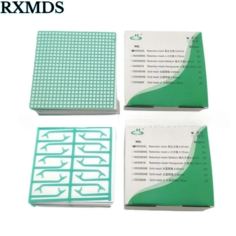 1box Dental Wax Mesh Grid Clasp Shape Wax Sheet T-card Ring Circular Mesh Hexagonal Mesh  Cast Metal Partial Design Design