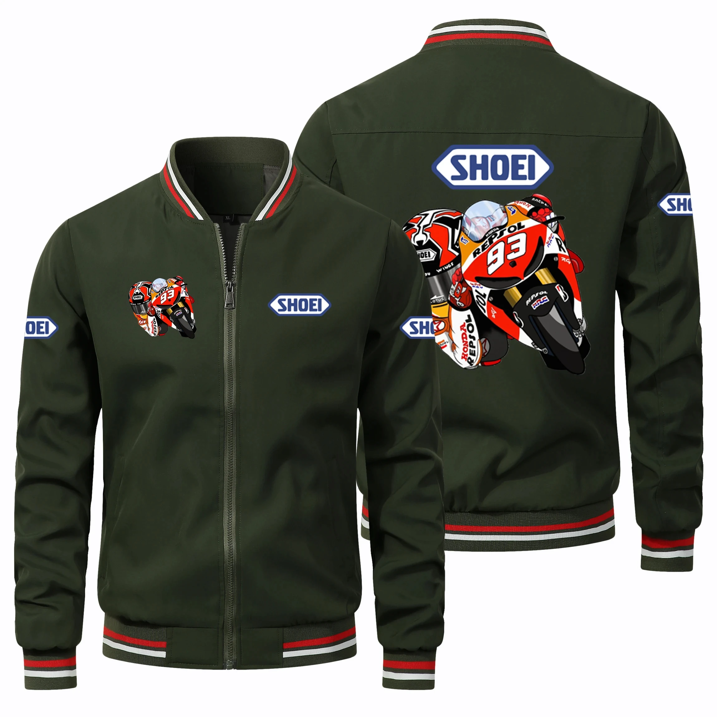 High end fashion hot selling SHOEI Motorcycle Racing Marquez 93 motorcycle men\'s casual oversized cycling jacket