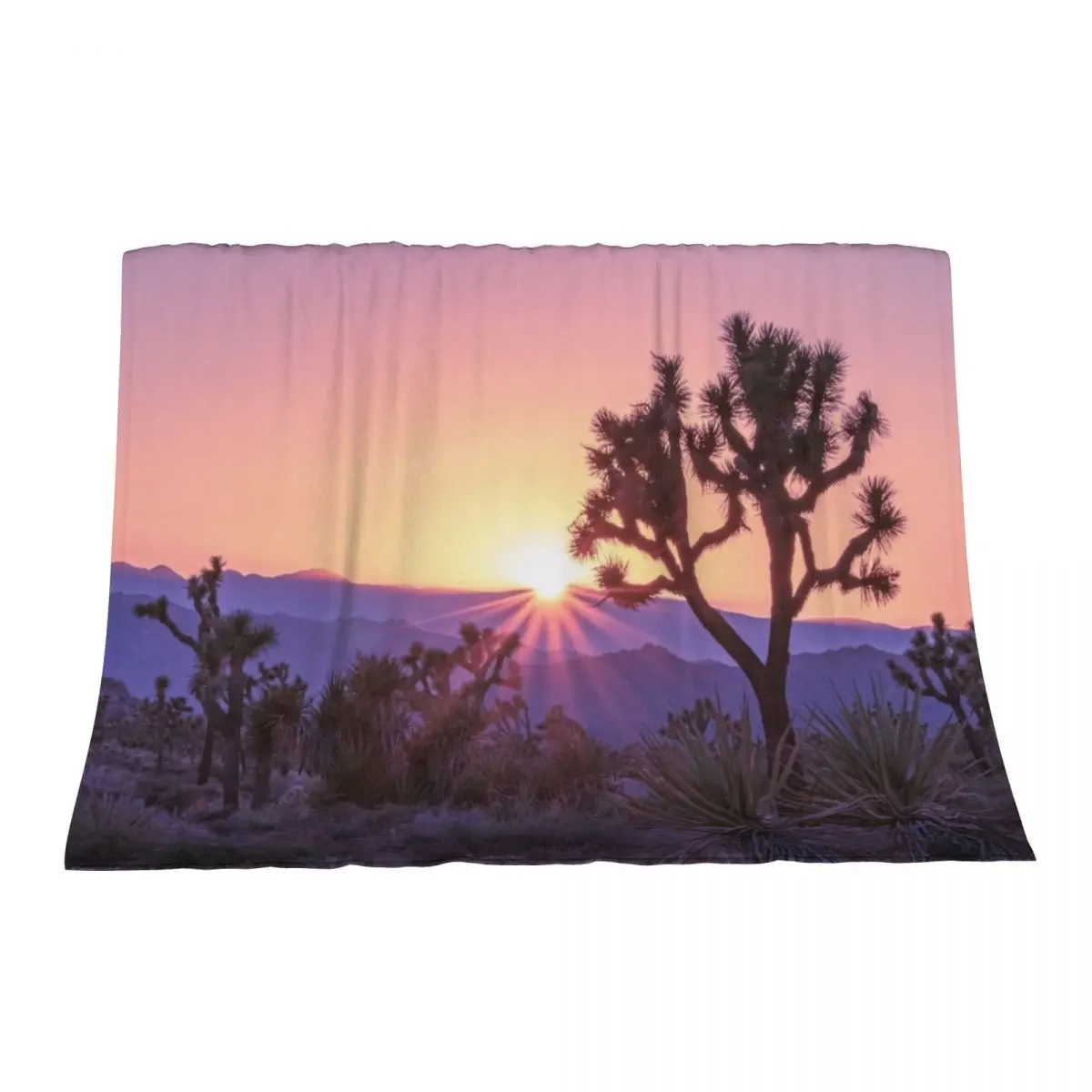 

Joshua Tree Sunset - Nature Landscape Throw Blanket blankets and throws Baby Sleeping Bag Blankets