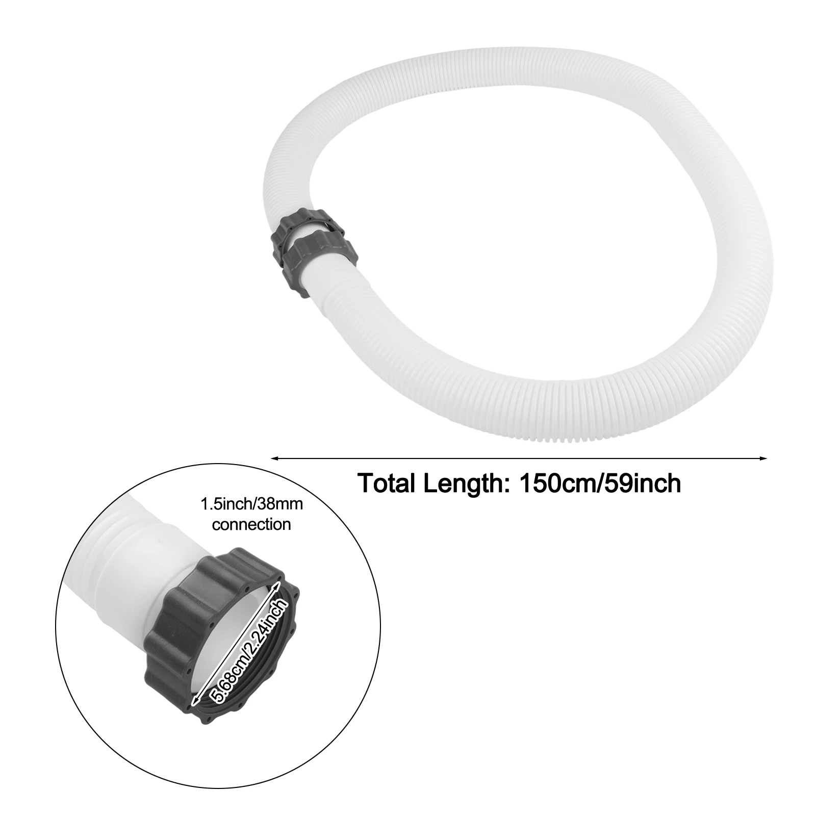 Adapter For Intex Pool Pump As Pictures Show Hose Connector With Gaskets Included Compatible With Saltwater Systems