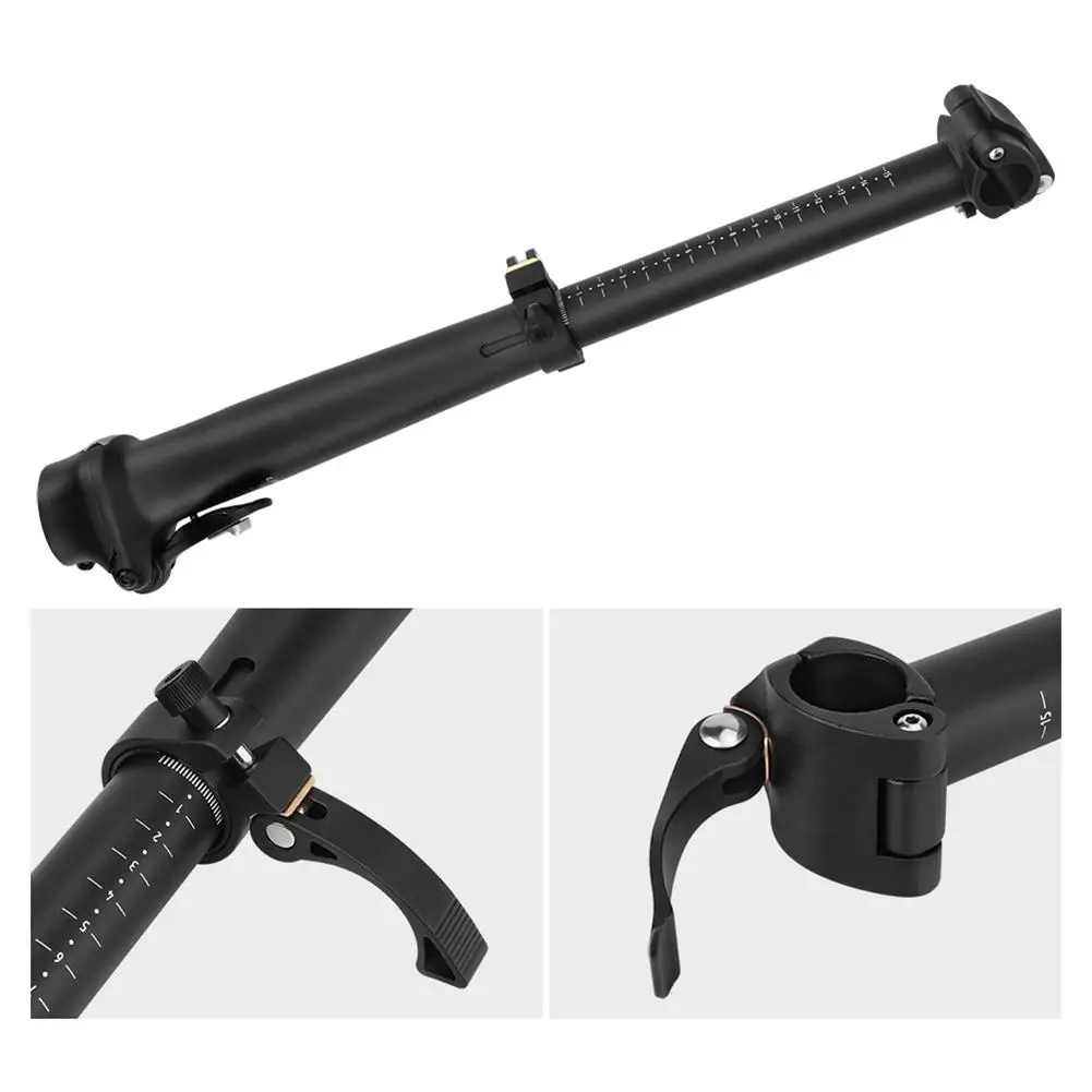 

Bike Handlebar Stem Riser Adjustable Folding Bike Stem With M23/M26 Screw Left Fold For 28.6mm Front Fork Cycling Parts