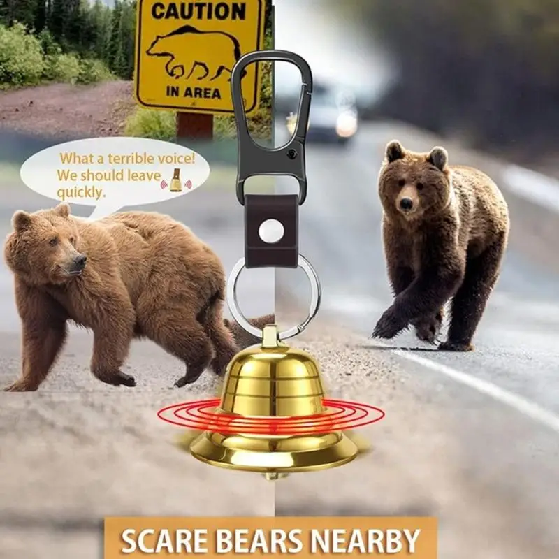 

652F Кемпинговые колокольчики с медвежьими сигналами, свистящие колокольчики для безопасности на открытом воздухе для на