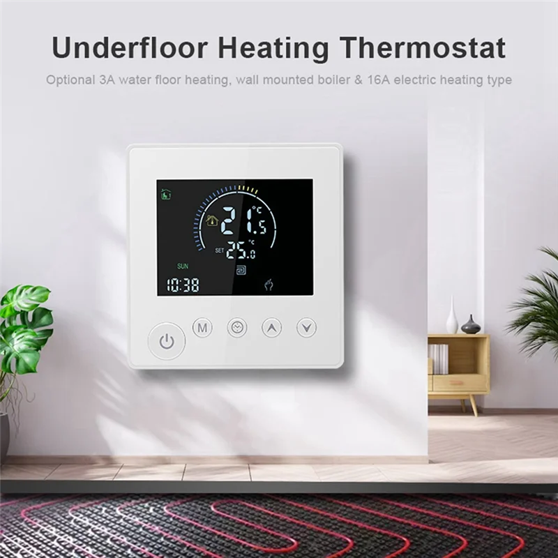 TUYA Wifi Thermostat Temperature Controller Water Electric Floor Heating TRV 16A Digital LCD Display Wall Mounted Durable