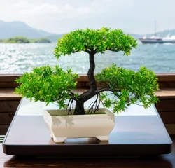 Plantas artificiales bonsái, maceta de simulación de árbol pequeño, flores falsas, adornos en maceta de mesa para Hotel, jardín, decoración del hogar