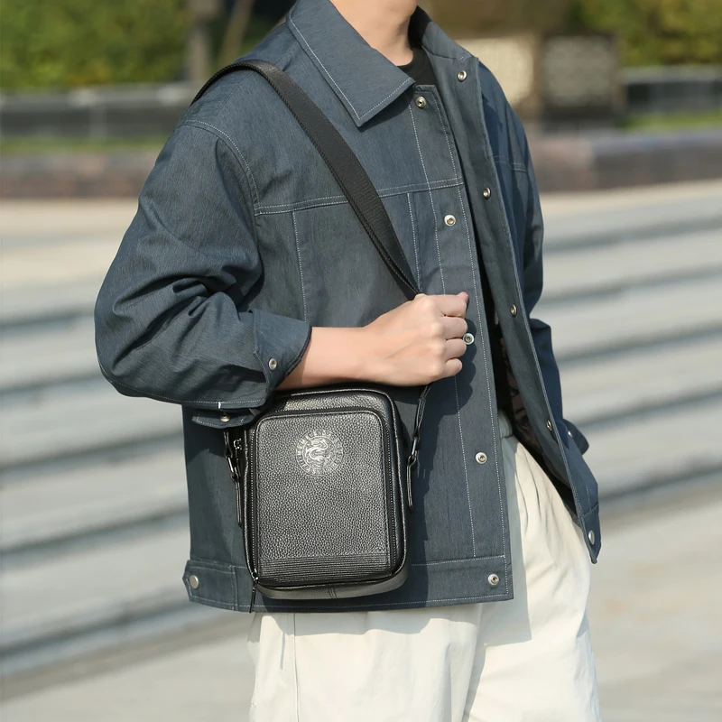 

Solid color top cowhide genuine leather Men's shoulder bags crossbody bags сумка через плечо bag for man bolsos para hombre 가방