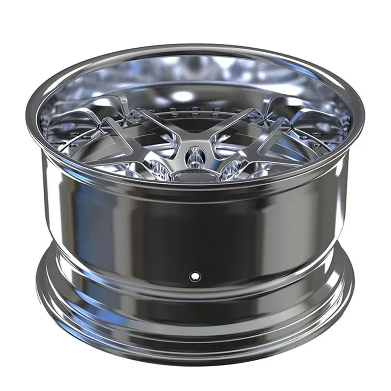 Chrome Lip Chrome Plated Center Deep Dish Forged Wheel Automotive Custom Aluminium Alloy Forged Rim