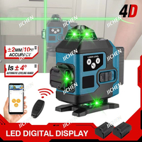 16-Line Infrared Level, Green Light Blue Light Laser, High-precision Portable Level Attached To The Ground And Wall
