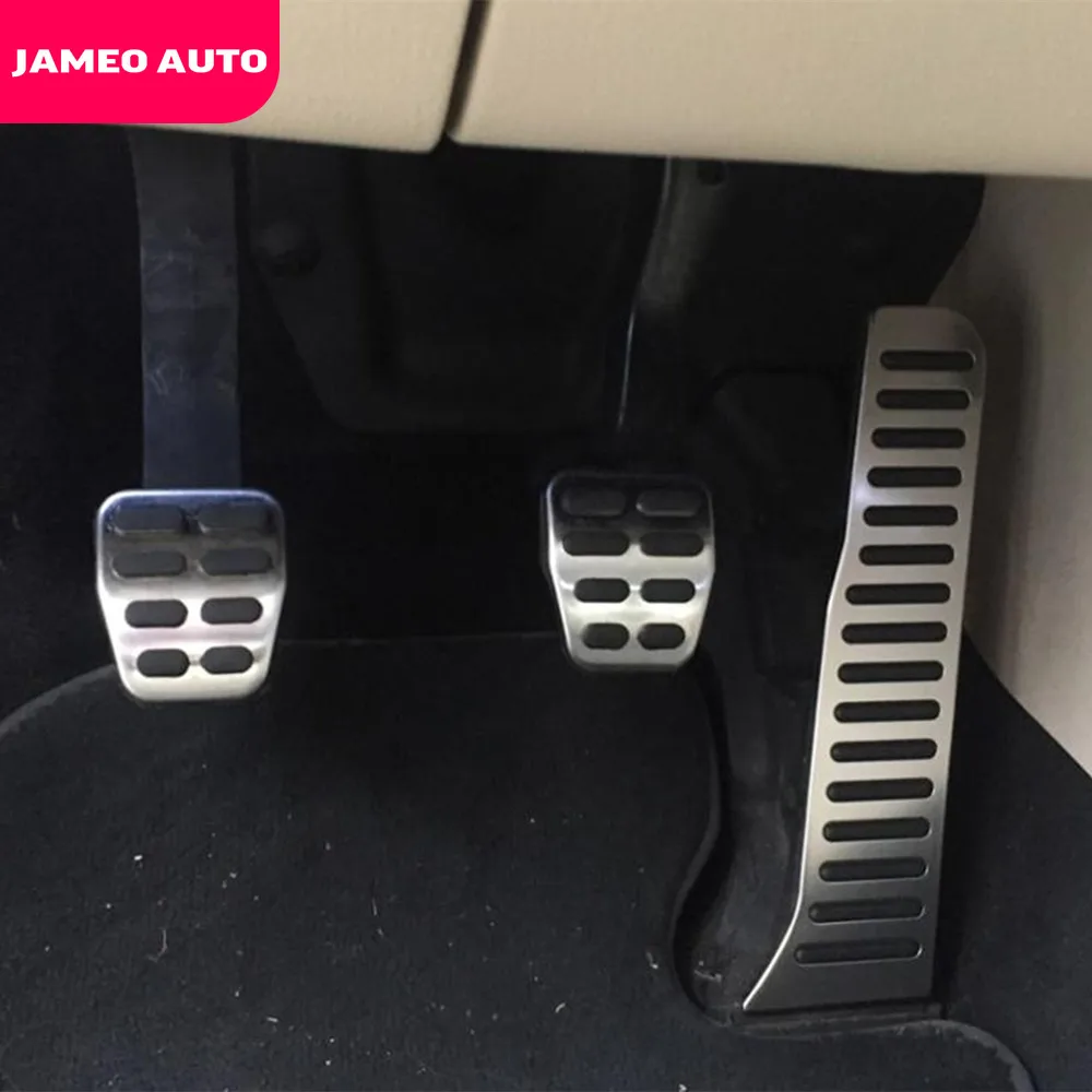 Jameo Auto Stainless Steel Car Pedal Pads Foot Rest for Skoda Octavia A5 for Volkswagen VW Golf 6 MK6 Jetta MK5 Scirocco Parts