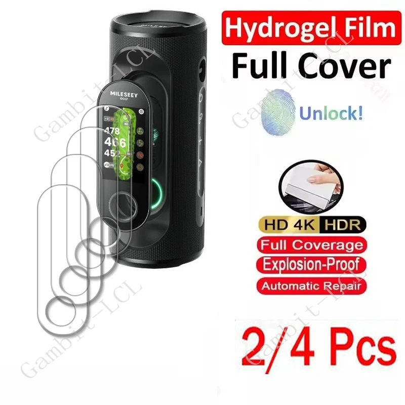 2/4PCS HD Full Hydraulic Hydrogel Film For MiLESEEY GeneSonic Pro Golf Speaker  Protective Screen Protector Cover