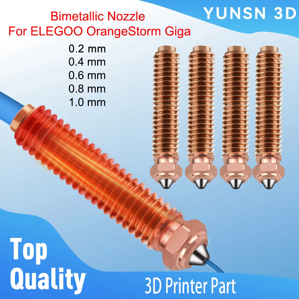 

Обновление биметаллической насадки для ELEGOO OrangeStorm Giga 300 ℃ Высокотемпературная печать 3D-принтер заменяет более износостойкую деталь