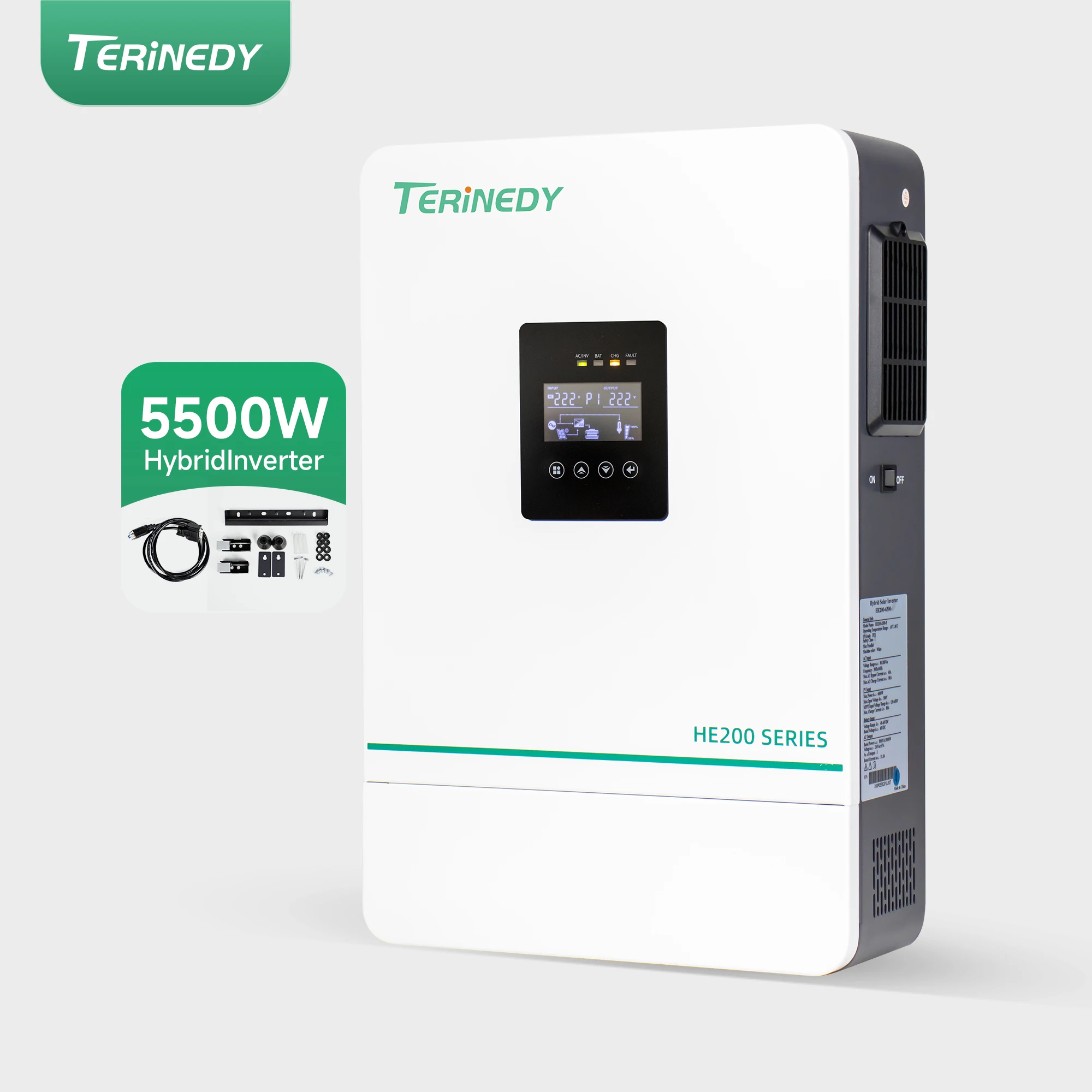 

4.2-10Kw Hybrid High Frequency Dual Solar Inverter With LCD Display Off-Grid Three Phase String Inverex MPPT Charge Controller