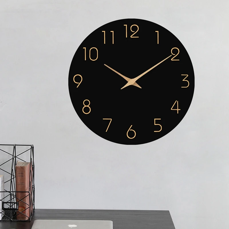 Wall Clock 12 Inch Silent Non Ticking Wood Wall Clocks Battery Operated Wooden White Modern Simple Wall Clock