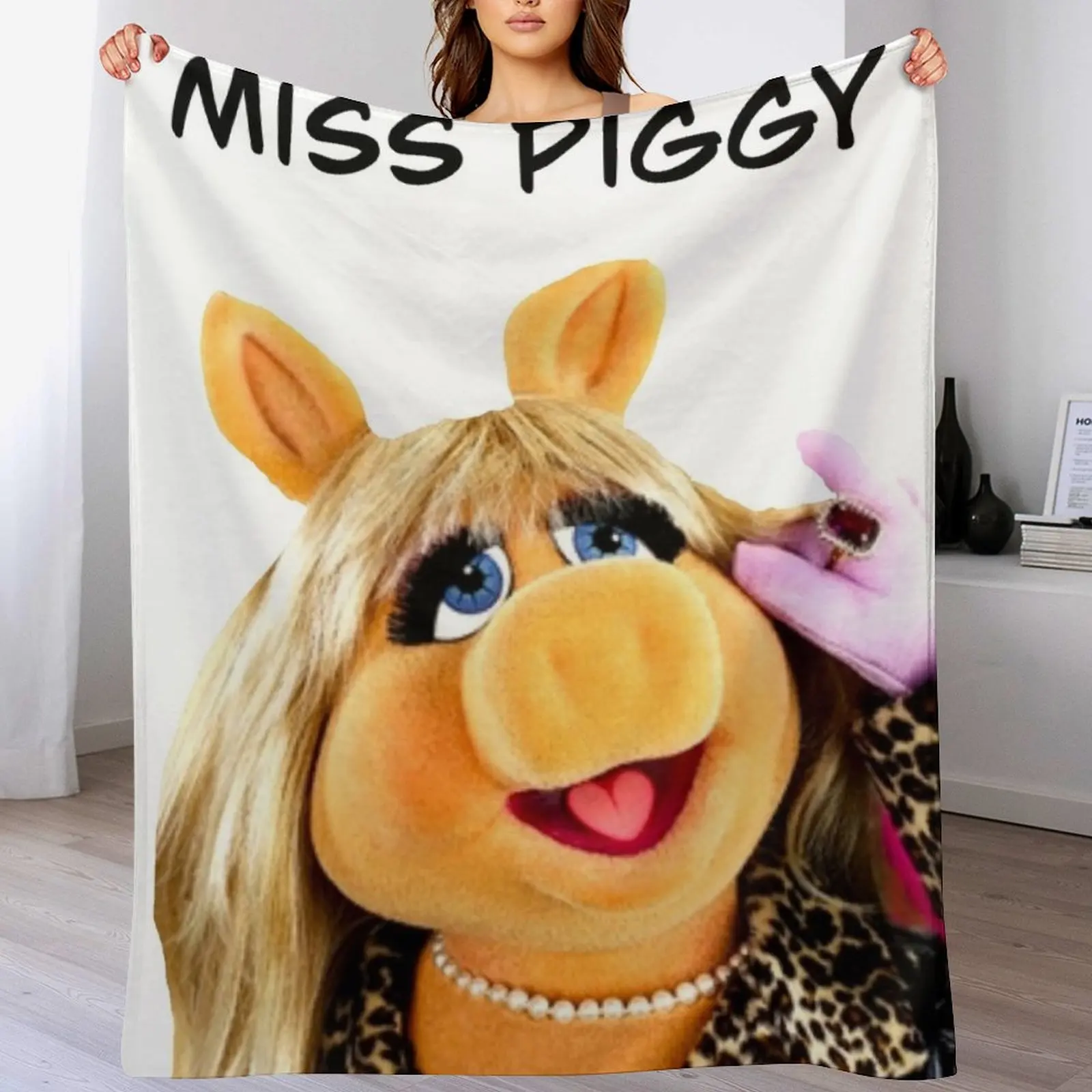 

Miss Piggy Muppet Throw Blanket Blankets For Bed Picnic christmas gifts Extra Large Throw Blankets