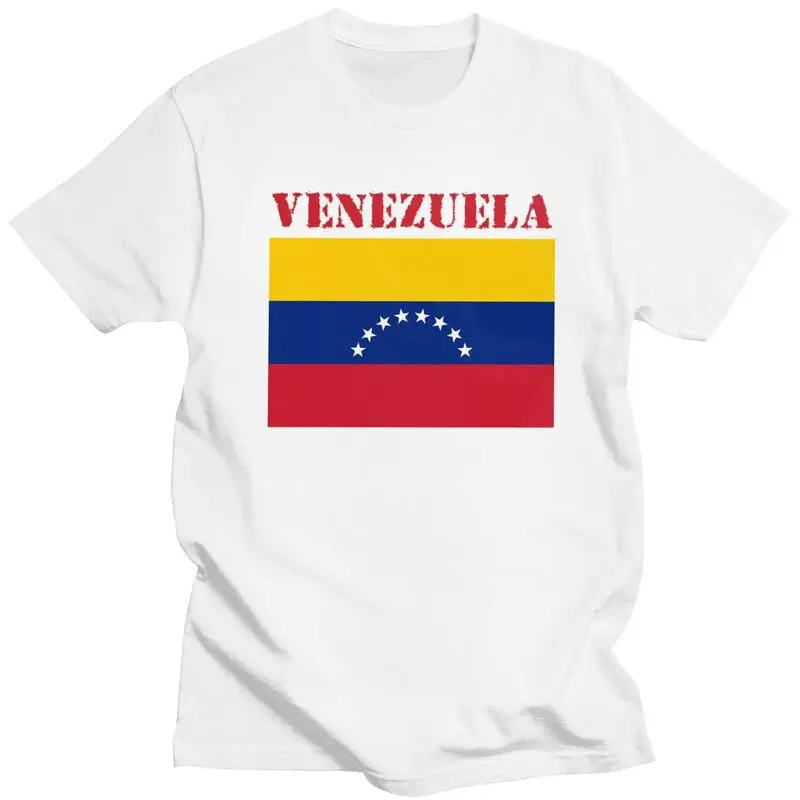 

Мужская футболка с флагом Венесуэлы на заказ, футболка из 100% хлопка, футболки, одежда