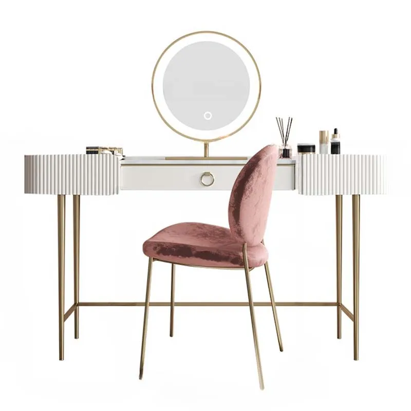 

Aesthetic Organizer Dressing Table Minimal Desings Metal Luxury Wooden Dressers Mirror Storage Comoda Pra QuartoSalon Furniture