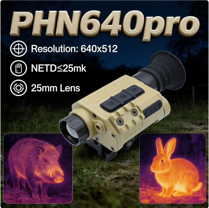 PHN640/PHN640PRO infrared thermal imaging camera hunting thermal imaging sight resolution 640x512