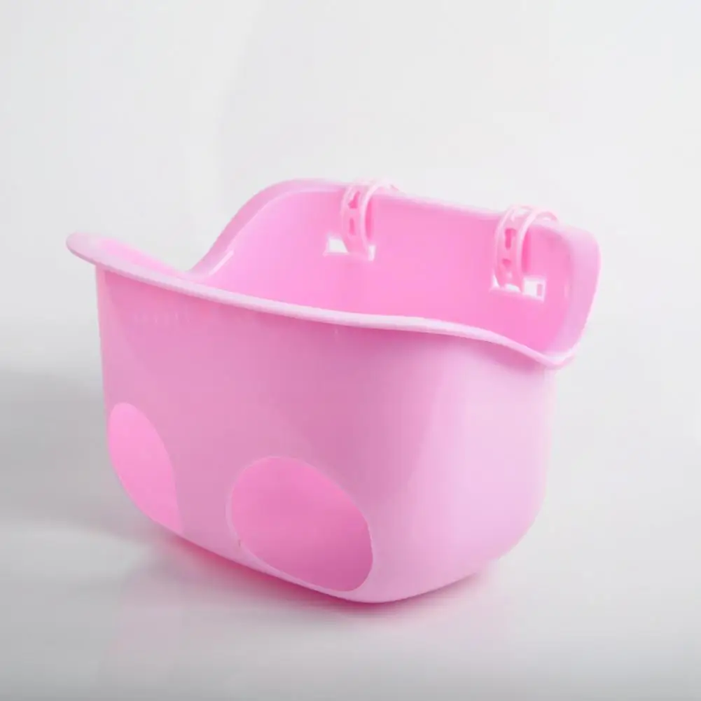 Cesta de assento de boneca de bicicleta infantil com alça ajustável, cesta frontal de armazenamento para meninos e meninas de 12/14/16 polegadas