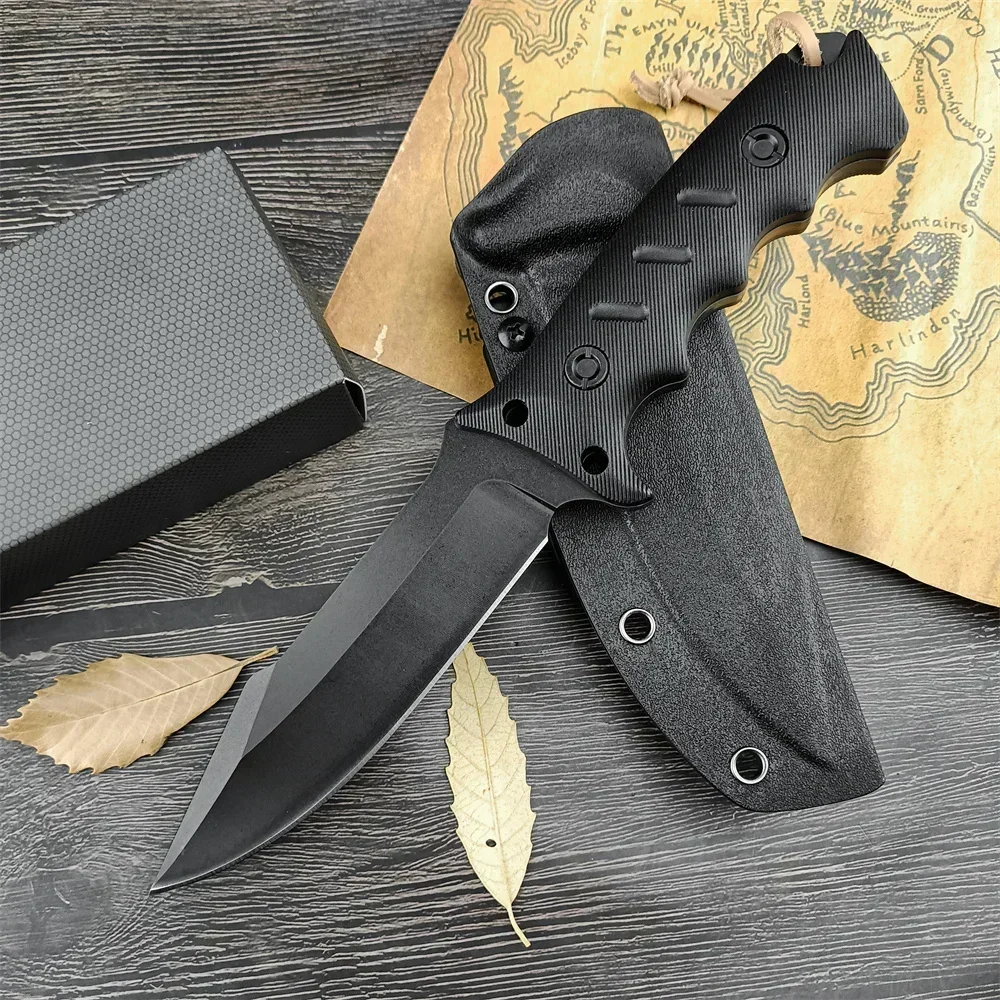 Integrated Outdoor Hiking Climbing Travel Knife 8Cr13MoV Blade Nylon Glass Fiber Handle Ideal Gift for Special Occasions