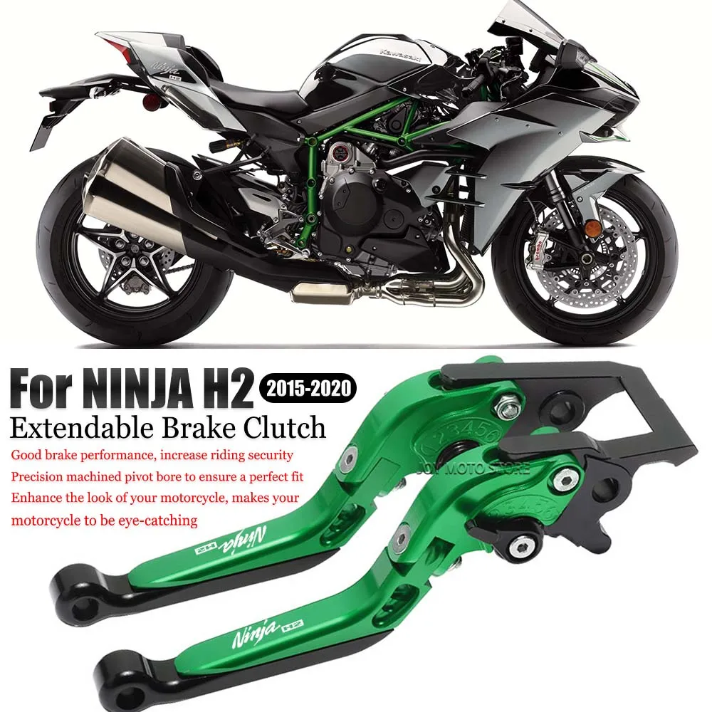 For Ninja h2 ninja h2 2015-2020 Motorcycle Accessories CNC Brake Clutch Levers Adjustable Extendable Handlebar Grips