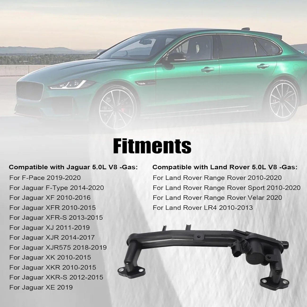 Rear Coolant Water Heater Pipe With Sensor LR018273 LR109402 For Land Rover Discovery LR4 Range Rover RR Sport V8 5.0L 2010-2020