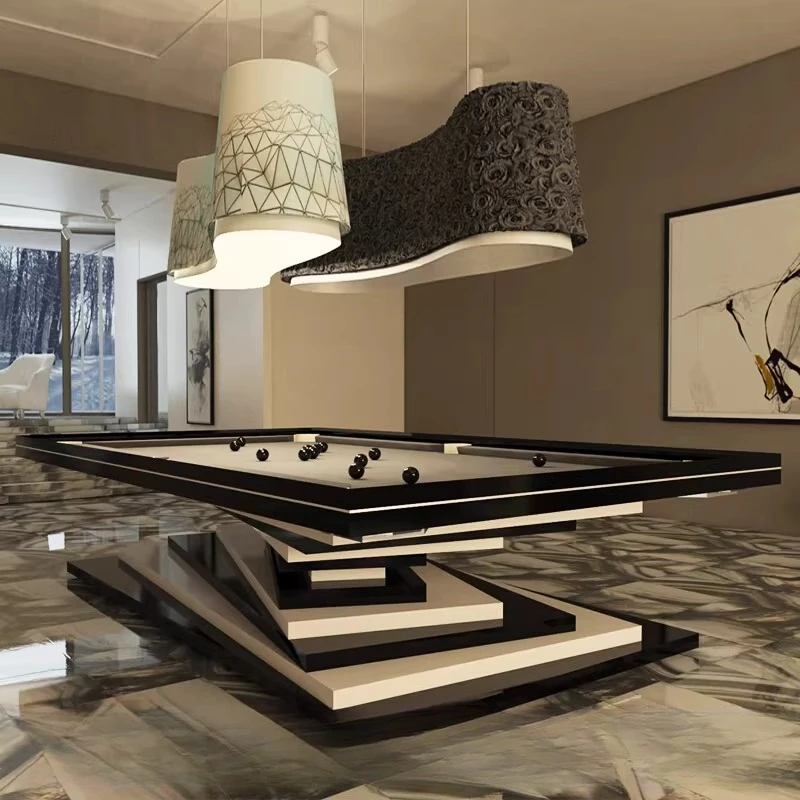 Creative villa home overlay shape, color matching solid wood standard pool table adult