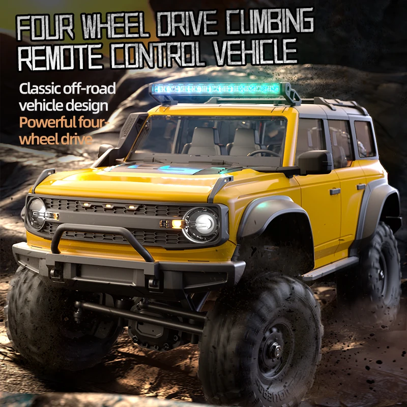 

1/16 RC Car HB R1601 2.4G 4WD Off-Road Remote Control Cars with LED Crawler Trucks Climbing Vehicle Model Toys for Kids Adult