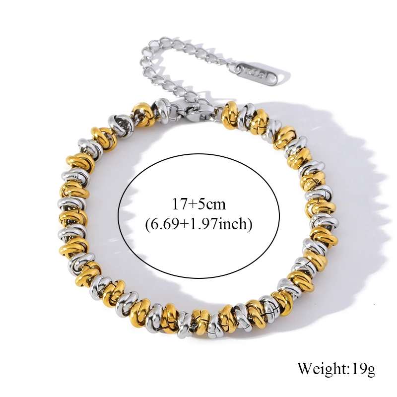 EILIECK 316L Edelstahl Metall Goldfarben Kettenhalskette Armband Set für Damen Mode Punk Wasserdichter Schmuck Damengeschenk – Detail 9