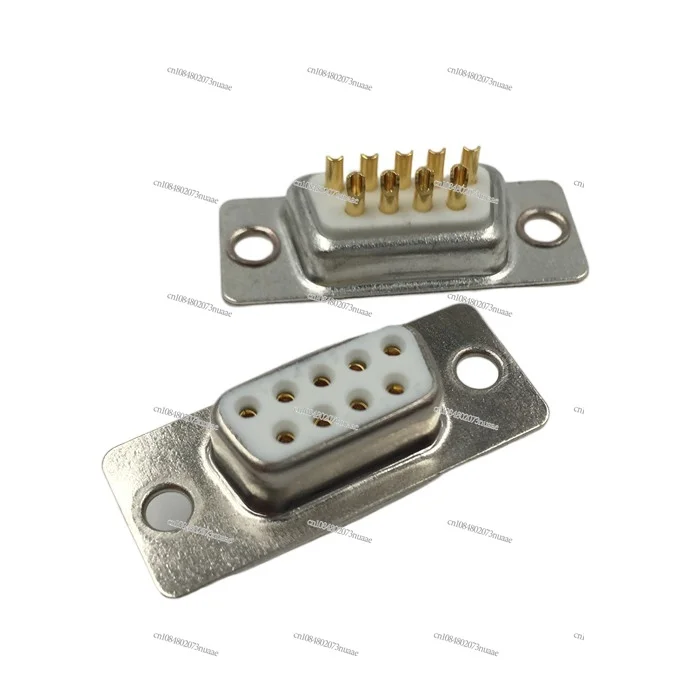 Serial DB9 female head, 2-row 9-hole car needle female connector RS232/485 solder wire D-SUB9pin connector