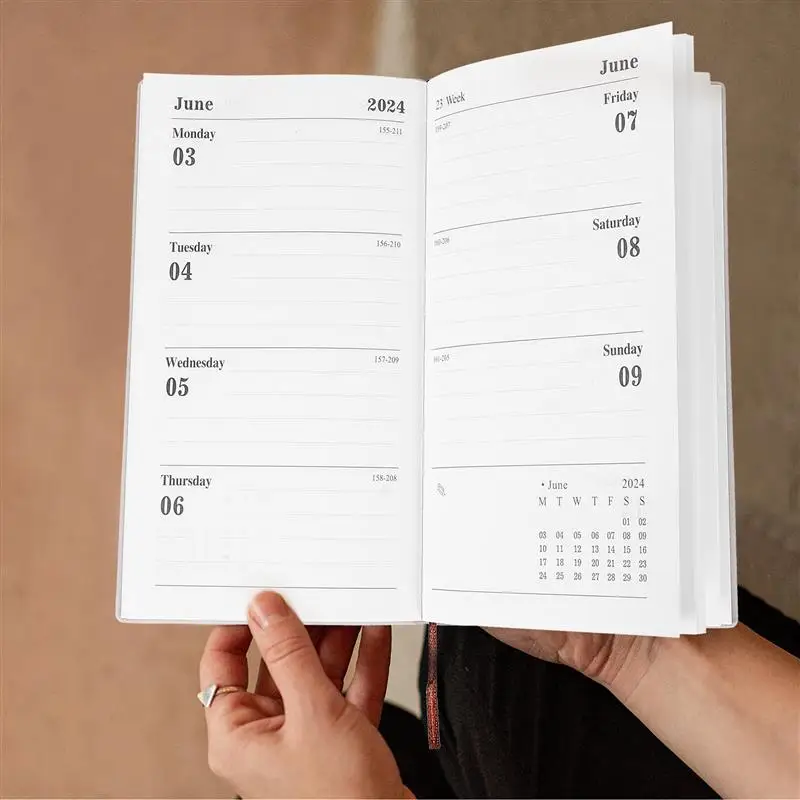 2024 Year Notepad Pads Weekly Planner Planning Handbook Students Decorative Agenda Paper Notebook Office Note Pads Planner