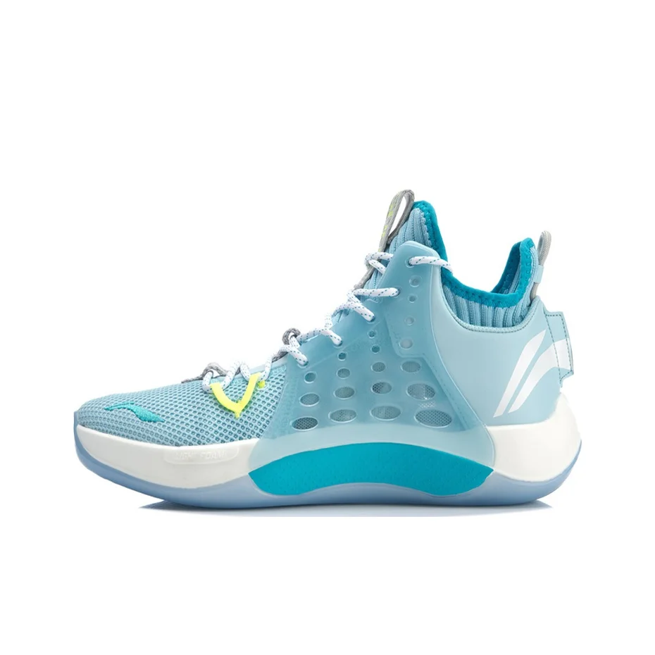Li Ning SONIC 7 Fabric Cushioning Slip Resistant Abrasion Resistant Mid top Performance Basketball Shoes Men's ABAP019-4