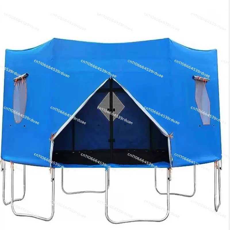 Outdoor Canopy Round Castle Trampoline Jumping Sunscreen Mosquito Repellent RainProof Tent Awning Oxford Cloth Storage Top Cover