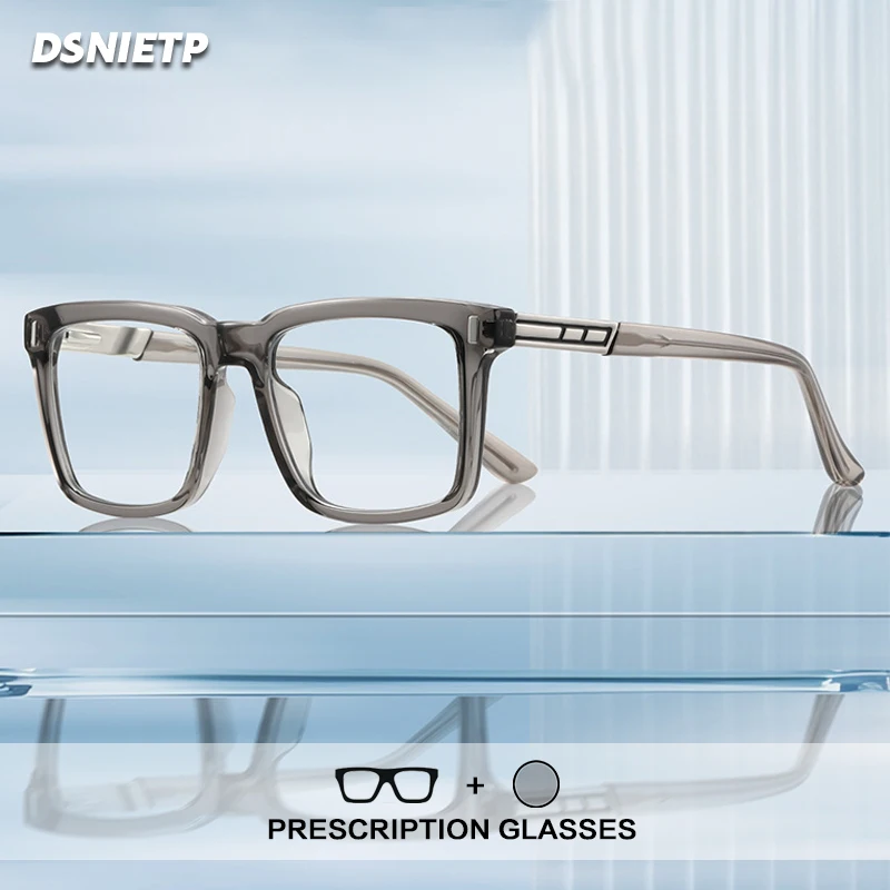 

Dsnietp качественные очки для чтения мужские квадратные модные фотохромные анти-синий свет очки по рецепту близорукость прогрессивные очки