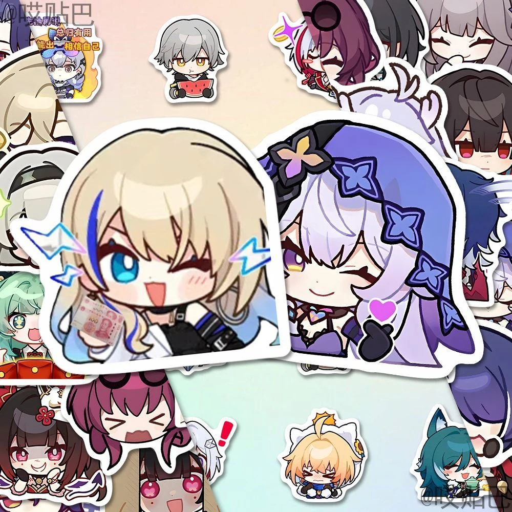 Honkai: Star Rail Stickers Robin Firefly Boothill Aventurine Sunday Ratio Kawaii Cute Anime Game Girls Gift for Kids Fans Boys