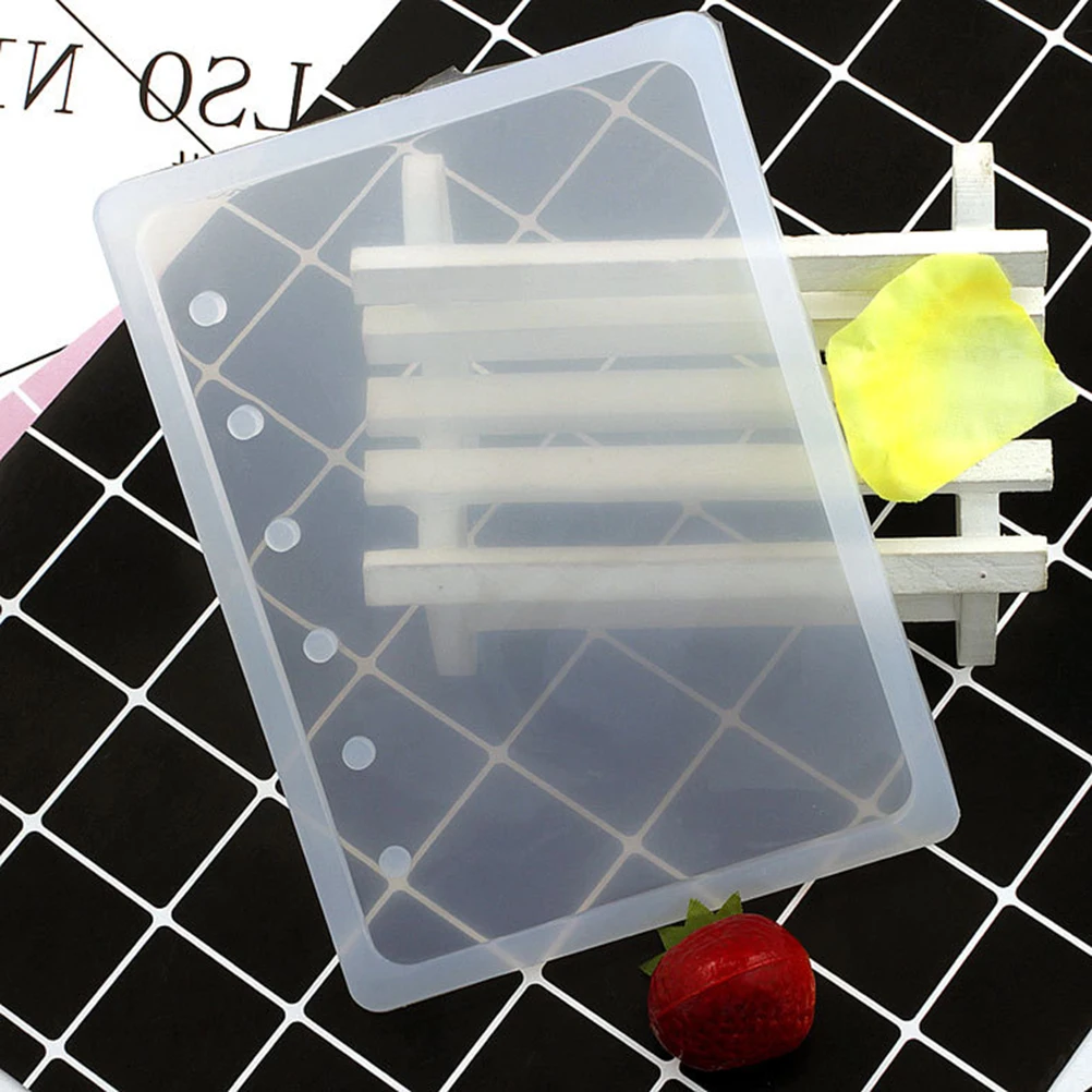 

1pc Silicone Notebook Cover Molds Transparent Diy Casting Kits For Creative Craft Making Durable Flexible Mold A6 Size Jewelry